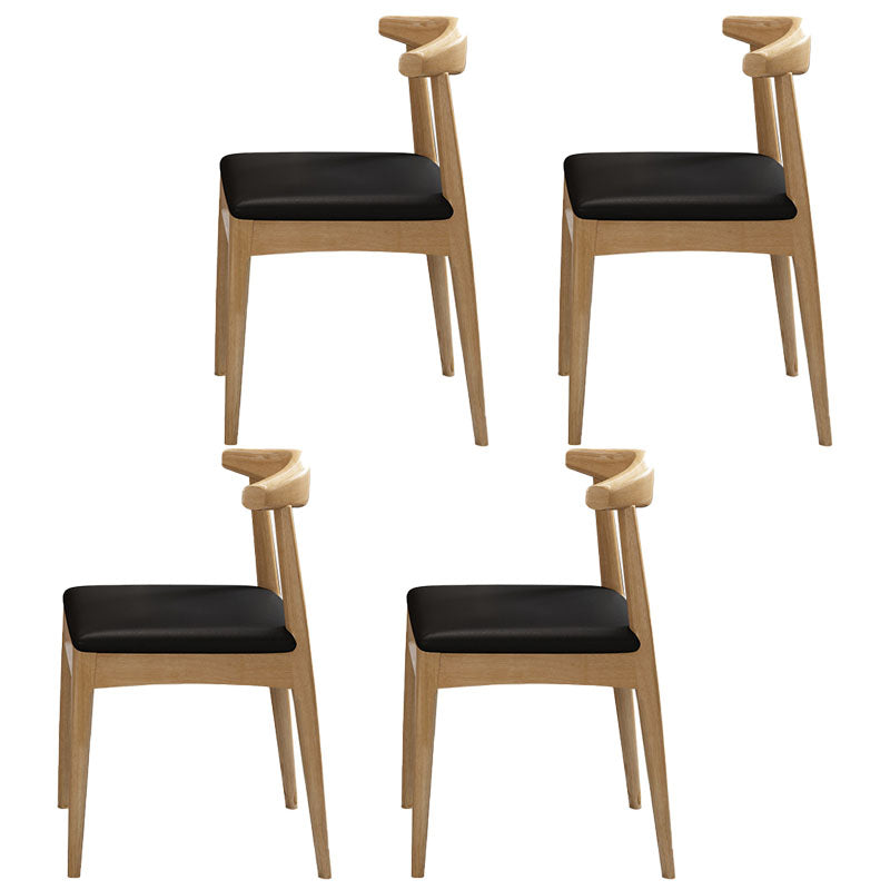 Scandinavian Upholstered Home Side Chair Natural Open Back Dining Chair Wood Set of 4 Clearhalo ' kitchen&dining_furn' 'Dining Chairs' 'Dining Tables & Seating' 'dining_chair' 'Furniture' 'furniture_dining_chair' 'Kitchen & Dining Furniture' 'kitchen' 4458439