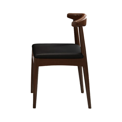 Scandinavian Upholstered Home Side Chair Natural Open Back Dining Chair Walnut 1 Piece Clearhalo ' kitchen&dining_furn' 'Dining Chairs' 'Dining Tables & Seating' 'dining_chair' 'Furniture' 'furniture_dining_chair' 'Kitchen & Dining Furniture' 'kitchen' 4458442