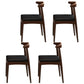 Scandinavian Upholstered Home Side Chair Natural Open Back Dining Chair Walnut Set of 4 Clearhalo ' kitchen&dining_furn' 'Dining Chairs' 'Dining Tables & Seating' 'dining_chair' 'Furniture' 'furniture_dining_chair' 'Kitchen & Dining Furniture' 'kitchen' 4458445