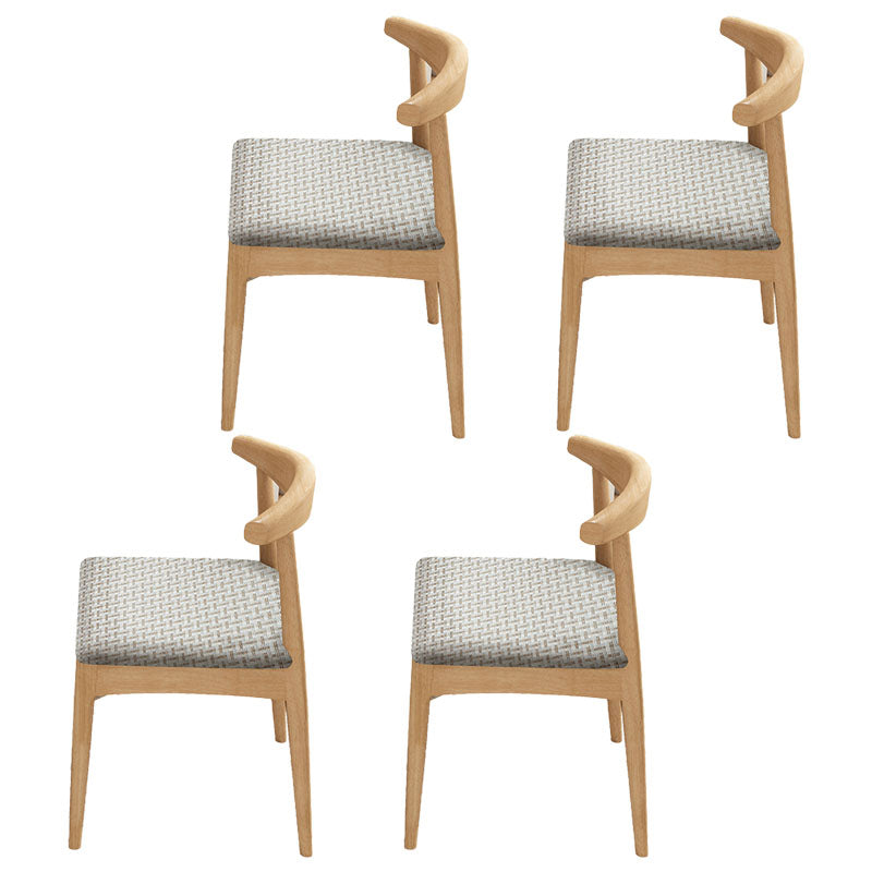 Scandinavian Upholstered Home Side Chair Natural Open Back Dining Chair Natural Set of 4 Clearhalo ' kitchen&dining_furn' 'Dining Chairs' 'Dining Tables & Seating' 'dining_chair' 'Furniture' 'furniture_dining_chair' 'Kitchen & Dining Furniture' 'kitchen' 4458449