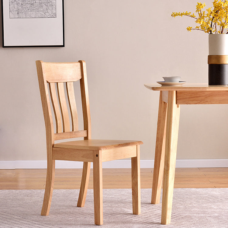 Contemporary Design Dining Chairs Slat Back Wood Side Dining Chairs Clearhalo ' kitchen&dining_furn' 'Dining Chairs' 'Dining Tables & Seating' 'dining_chair' 'furn' 'furn_dining_chair' 'Furniture' 'furniture_dining_chair' 'Kitchen & Dining Furniture' 'kitchen' 4458451