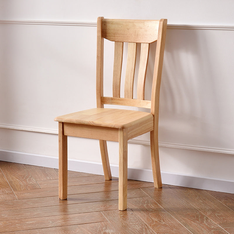 Contemporary Design Dining Chairs Slat Back Wood Side Dining Chairs Natural 1 Piece Clearhalo ' kitchen&dining_furn' 'Dining Chairs' 'Dining Tables & Seating' 'dining_chair' 'furn' 'furn_dining_chair' 'Furniture' 'furniture_dining_chair' 'Kitchen & Dining Furniture' 'kitchen' 4458466