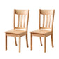 Contemporary Design Dining Chairs Slat Back Wood Side Dining Chairs Natural 2 Piece Set Clearhalo ' kitchen&dining_furn' 'Dining Chairs' 'Dining Tables & Seating' 'dining_chair' 'furn' 'furn_dining_chair' 'Furniture' 'furniture_dining_chair' 'Kitchen & Dining Furniture' 'kitchen' 4458467