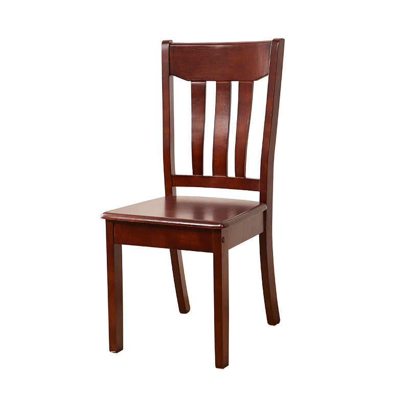 Contemporary Design Dining Chairs Slat Back Wood Side Dining Chairs Walnut 1 Piece Clearhalo ' kitchen&dining_furn' 'Dining Chairs' 'Dining Tables & Seating' 'dining_chair' 'furn' 'furn_dining_chair' 'Furniture' 'furniture_dining_chair' 'Kitchen & Dining Furniture' 'kitchen' 4458469