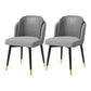 Glam Metal Dining Room Chair Upholstered Fabric Dining Side Chair for Restaurant Use Grey 2 Piece Set Clearhalo ' kitchen&dining_furn' 'Dining Chairs' 'Dining Tables & Seating' 'dining_chair' 'furn' 'furn_dining_chair' 'Furniture' 'furniture_dining_chair' 'Kitchen & Dining Furniture' 'kitchen' 4458475