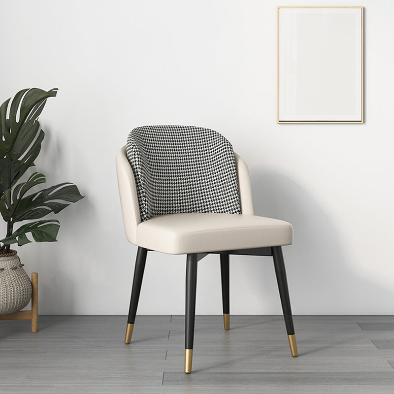 Glam Metal Dining Room Chair Upholstered Fabric Dining Side Chair for Restaurant Use Clearhalo ' kitchen&dining_furn' 'Dining Chairs' 'Dining Tables & Seating' 'dining_chair' 'furn' 'furn_dining_chair' 'Furniture' 'furniture_dining_chair' 'Kitchen & Dining Furniture' 'kitchen' 4458476