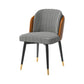 Glam Metal Dining Room Chair Upholstered Fabric Dining Side Chair for Restaurant Use Black White 1 Piece Clearhalo ' kitchen&dining_furn' 'Dining Chairs' 'Dining Tables & Seating' 'dining_chair' 'furn' 'furn_dining_chair' 'Furniture' 'furniture_dining_chair' 'Kitchen & Dining Furniture' 'kitchen' 4458479