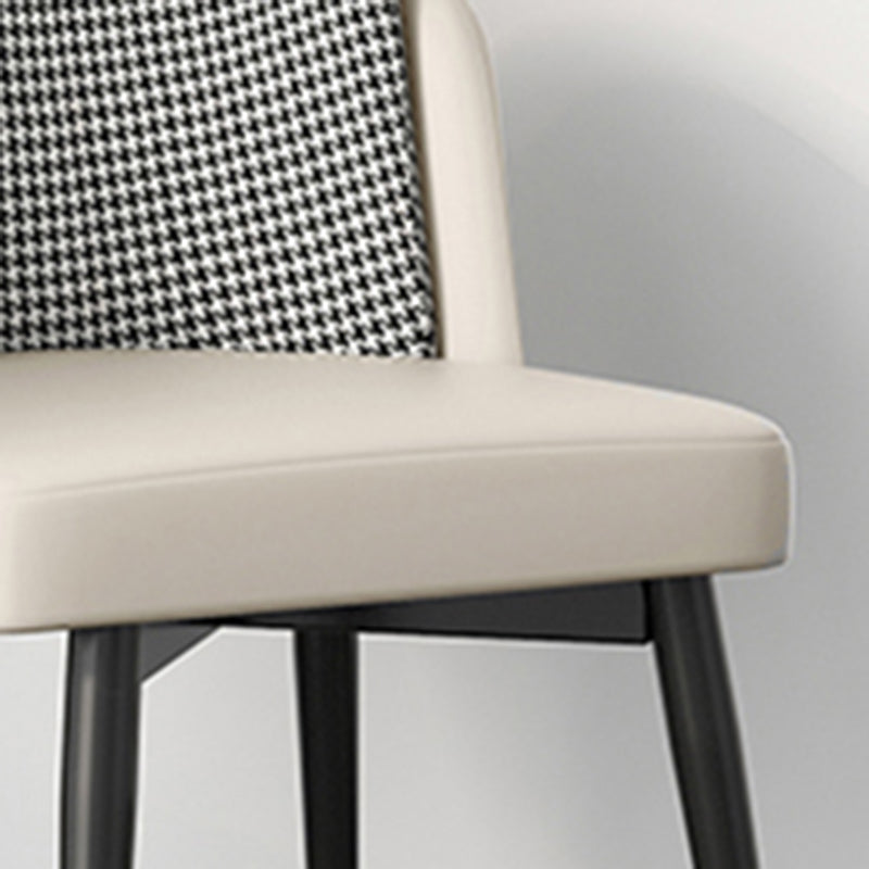 Glam Metal Dining Room Chair Upholstered Fabric Dining Side Chair for Restaurant Use Clearhalo ' kitchen&dining_furn' 'Dining Chairs' 'Dining Tables & Seating' 'dining_chair' 'furn' 'furn_dining_chair' 'Furniture' 'furniture_dining_chair' 'Kitchen & Dining Furniture' 'kitchen' 4458485