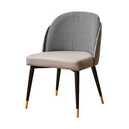 Glam Metal Dining Room Chair Upholstered Fabric Dining Side Chair for Restaurant Use Light Gray 1 Piece Clearhalo ' kitchen&dining_furn' 'Dining Chairs' 'Dining Tables & Seating' 'dining_chair' 'furn' 'furn_dining_chair' 'Furniture' 'furniture_dining_chair' 'Kitchen & Dining Furniture' 'kitchen' 4458493