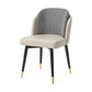 Glam Metal Dining Room Chair Upholstered Fabric Dining Side Chair for Restaurant Use Off-White 1 Piece Clearhalo ' kitchen&dining_furn' 'Dining Chairs' 'Dining Tables & Seating' 'dining_chair' 'furn' 'furn_dining_chair' 'Furniture' 'furniture_dining_chair' 'Kitchen & Dining Furniture' 'kitchen' 4458496