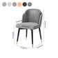 Glam Metal Dining Room Chair Upholstered Fabric Dining Side Chair for Restaurant Use Clearhalo ' kitchen&dining_furn' 'Dining Chairs' 'Dining Tables & Seating' 'dining_chair' 'furn' 'furn_dining_chair' 'Furniture' 'furniture_dining_chair' 'Kitchen & Dining Furniture' 'kitchen' 4458499