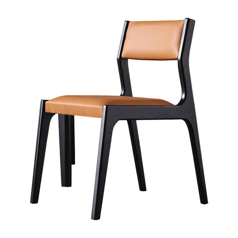 Contemporary Style Dining Wooden Chairs Kitchen Dining Armless Side Chair Orange 1 Piece Clearhalo ' kitchen&dining_furn' 'Dining Chairs' 'Dining Tables & Seating' 'dining_chair' 'furn' 'furn_dining_chair' 'Furniture' 'furniture_dining_chair' 'Kitchen & Dining Furniture' 'kitchen' 4458507