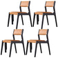 Contemporary Style Dining Wooden Chairs Kitchen Dining Armless Side Chair Orange 4 Piece Set Clearhalo ' kitchen&dining_furn' 'Dining Chairs' 'Dining Tables & Seating' 'dining_chair' 'furn' 'furn_dining_chair' 'Furniture' 'furniture_dining_chair' 'Kitchen & Dining Furniture' 'kitchen' 4458510