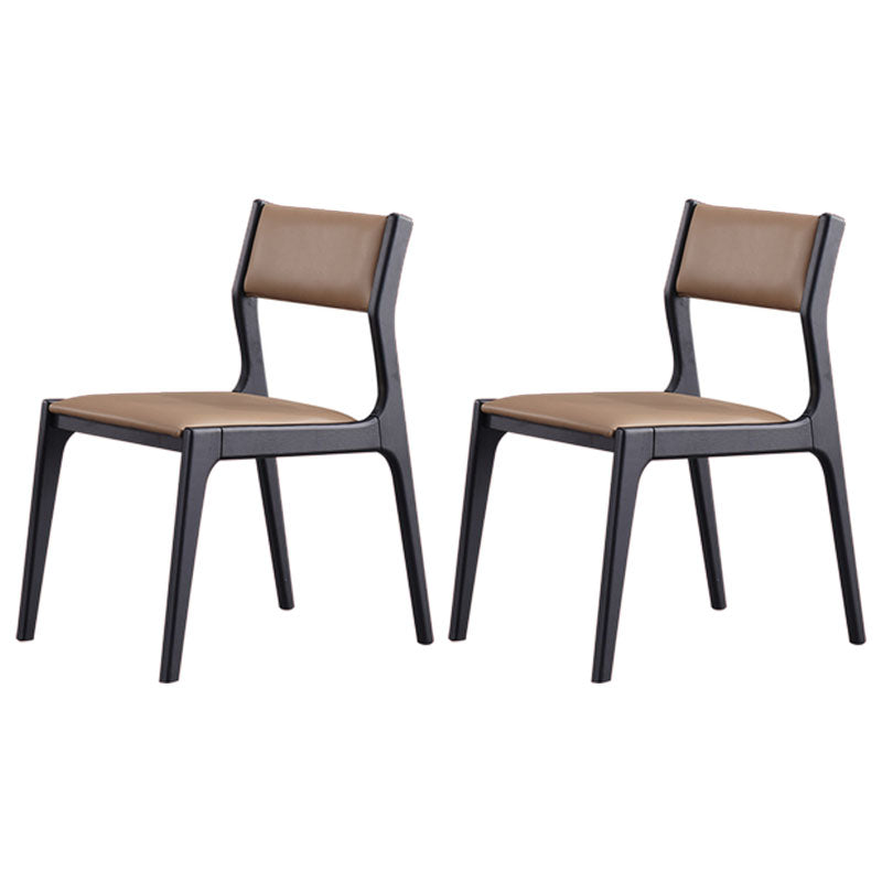 Contemporary Style Dining Wooden Chairs Kitchen Dining Armless Side Chair Coffee 2 Piece Set Clearhalo ' kitchen&dining_furn' 'Dining Chairs' 'Dining Tables & Seating' 'dining_chair' 'furn' 'furn_dining_chair' 'Furniture' 'furniture_dining_chair' 'Kitchen & Dining Furniture' 'kitchen' 4458514