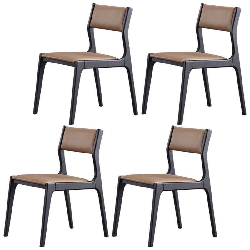 Contemporary Style Dining Wooden Chairs Kitchen Dining Armless Side Chair Coffee 4 Piece Set Clearhalo ' kitchen&dining_furn' 'Dining Chairs' 'Dining Tables & Seating' 'dining_chair' 'furn' 'furn_dining_chair' 'Furniture' 'furniture_dining_chair' 'Kitchen & Dining Furniture' 'kitchen' 4458516