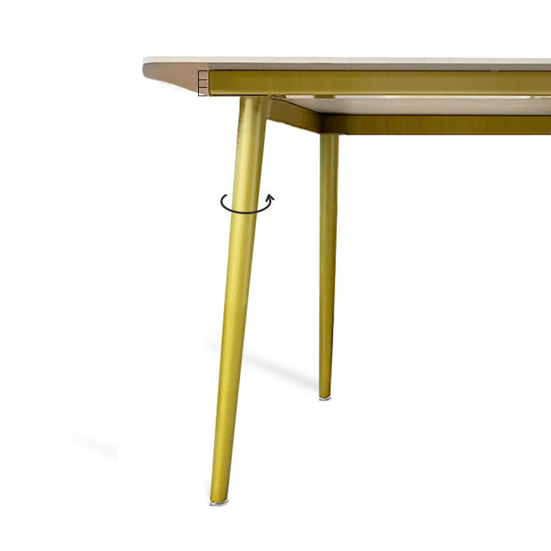 1/4/5/7 Pcs Metal Scandinavian Dining Room Set with Rectangle Table Dinette Set Clearhalo 'Dining Room Sets' 'Dining Tables & Seating' 'dining_room_set' 'Furniture' 'furniture_dining_room_set' 'Kitchen & Dining Furniture' 'kitchen&dining_furn' 'kitchen' 4458549