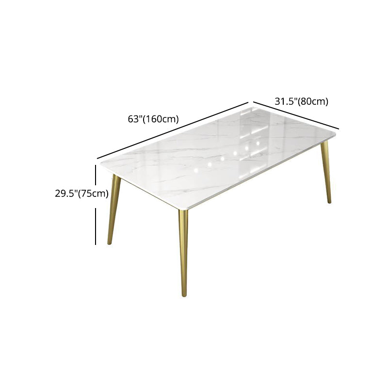 1/4/5/7 Pcs Metal Scandinavian Dining Room Set with Rectangle Table Dinette Set Clearhalo 'Dining Room Sets' 'Dining Tables & Seating' 'dining_room_set' 'Furniture' 'furniture_dining_room_set' 'Kitchen & Dining Furniture' 'kitchen&dining_furn' 'kitchen' 4458557