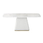 Nordic 1/2/5/7 Pieces Rectangle Dining Set Sintered Stone Dining Table Set White 71"L x 31"W Clearhalo 'Dining Room Sets' 'Dining Tables & Seating' 'dining_room_set' 'furn' 'furn_dining_room_set' 'Furniture' 'furniture_dining_room_set' 'Kitchen & Dining Furniture' 'kitchen&dining_furn' 'kitchen' 4458561