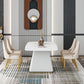 Nordic 1/2/5/7 Pieces Rectangle Dining Set Sintered Stone Dining Table Set Clearhalo 'Dining Room Sets' 'Dining Tables & Seating' 'dining_room_set' 'furn' 'furn_dining_room_set' 'Furniture' 'furniture_dining_room_set' 'Kitchen & Dining Furniture' 'kitchen&dining_furn' 'kitchen' 4458572