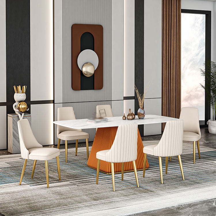 Nordic 1/2/5/7 Pieces Rectangle Dining Set Sintered Stone Dining Table Set Clearhalo 'Dining Room Sets' 'Dining Tables & Seating' 'dining_room_set' 'furn' 'furn_dining_room_set' 'Furniture' 'furniture_dining_room_set' 'Kitchen & Dining Furniture' 'kitchen&dining_furn' 'kitchen' 4458574