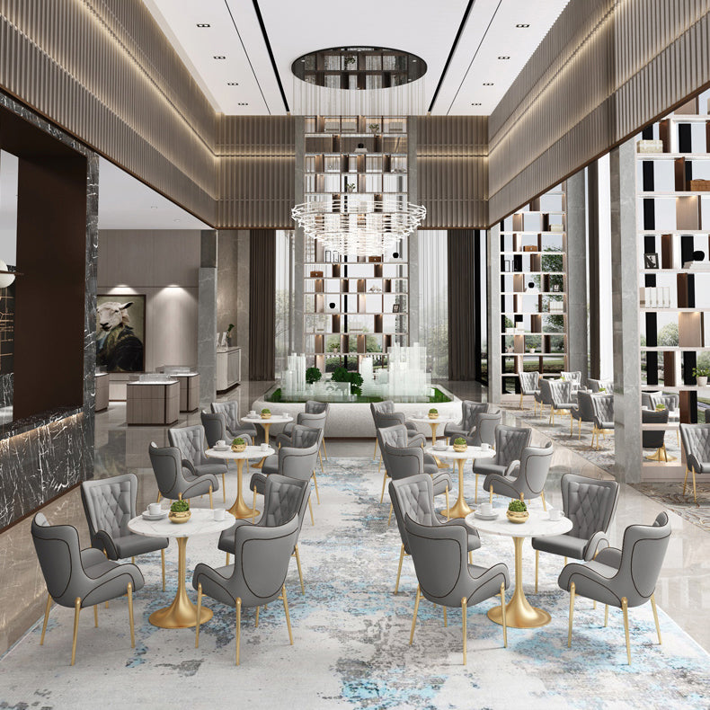 1/3/4/5 Pcs Metal Scandinavian Dining Room Set with Round Table Dinette Set Clearhalo 'Dining Room Sets' 'Dining Tables & Seating' 'dining_room_set' 'furn' 'furn_dining_room_set' 'Furniture' 'furniture_dining_room_set' 'Kitchen & Dining Furniture' 'kitchen&dining_furn' 'kitchen' 4458597