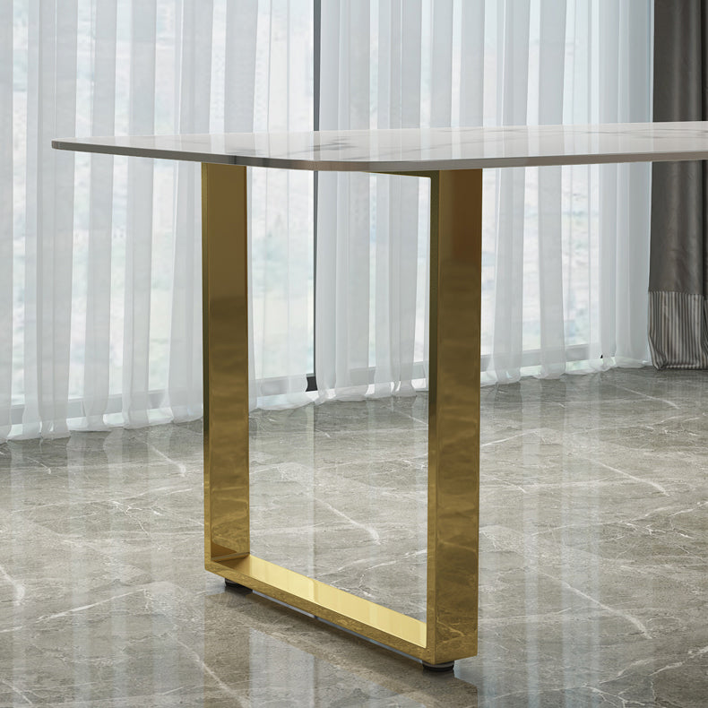 Luxury 1/2/5/7 Pieces Dining Set Sintered Stone Dining Table Set with Leather Chairs Clearhalo 'Dining Room Sets' 'Dining Tables & Seating' 'dining_room_set' 'furn' 'furn_dining_room_set' 'Furniture' 'furniture_dining_room_set' 'Kitchen & Dining Furniture' 'kitchen&dining_furn' 'kitchen' 4458611