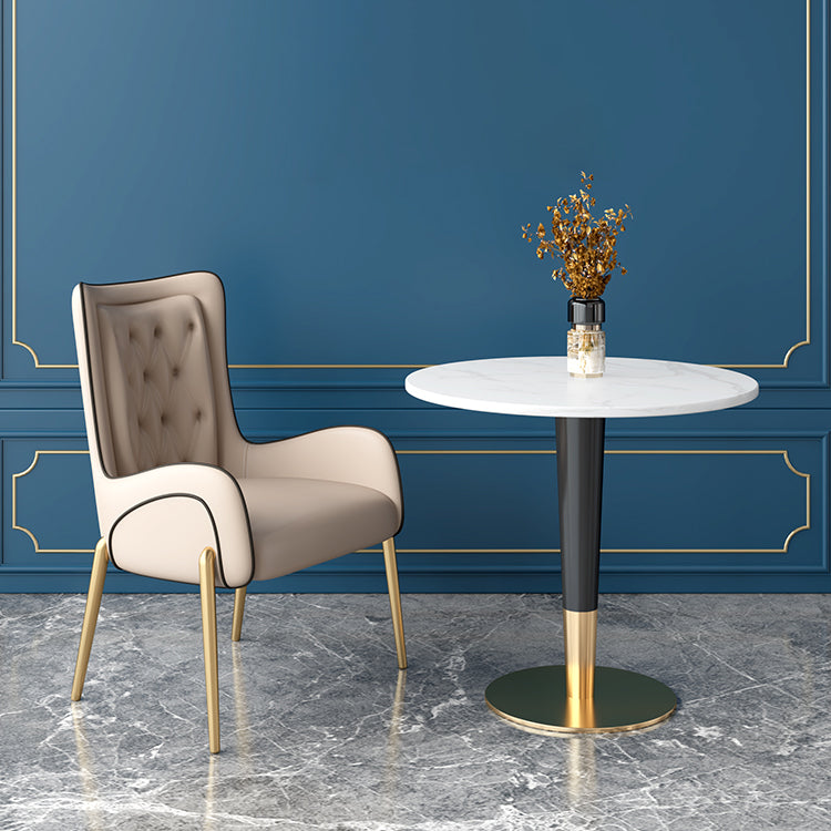 Glam 1/2 Pieces Dining Set Sintered Stone Dining Furniture for Home Use Clearhalo 'Dining Room Sets' 'Dining Tables & Seating' 'dining_room_set' 'furn' 'furn_dining_room_set' 'Furniture' 'furniture_dining_room_set' 'Kitchen & Dining Furniture' 'kitchen&dining_furn' 'kitchen' 4458626