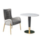 Glam 1/2 Pieces Dining Set Sintered Stone Dining Furniture for Home Use 2 Pieces: Table, 1 Gray Chair Clearhalo 'Dining Room Sets' 'Dining Tables & Seating' 'dining_room_set' 'furn' 'furn_dining_room_set' 'Furniture' 'furniture_dining_room_set' 'Kitchen & Dining Furniture' 'kitchen&dining_furn' 'kitchen' 4458631