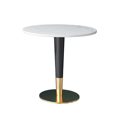 Glam 1/2 Pieces Dining Set Sintered Stone Dining Furniture for Home Use White 31"L x 31"W Clearhalo 'Dining Room Sets' 'Dining Tables & Seating' 'dining_room_set' 'furn' 'furn_dining_room_set' 'Furniture' 'furniture_dining_room_set' 'Kitchen & Dining Furniture' 'kitchen&dining_furn' 'kitchen' 4458633