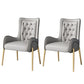 Glam 1/2 Pieces Dining Set Sintered Stone Dining Furniture for Home Use 2 Grey Chairs Clearhalo 'Dining Room Sets' 'Dining Tables & Seating' 'dining_room_set' 'furn' 'furn_dining_room_set' 'Furniture' 'furniture_dining_room_set' 'Kitchen & Dining Furniture' 'kitchen&dining_furn' 'kitchen' 4458636