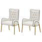 Glam 1/2 Pieces Dining Set Sintered Stone Dining Furniture for Home Use 2 Beige Chairs Clearhalo 'Dining Room Sets' 'Dining Tables & Seating' 'dining_room_set' 'furn' 'furn_dining_room_set' 'Furniture' 'furniture_dining_room_set' 'Kitchen & Dining Furniture' 'kitchen&dining_furn' 'kitchen' 4458640