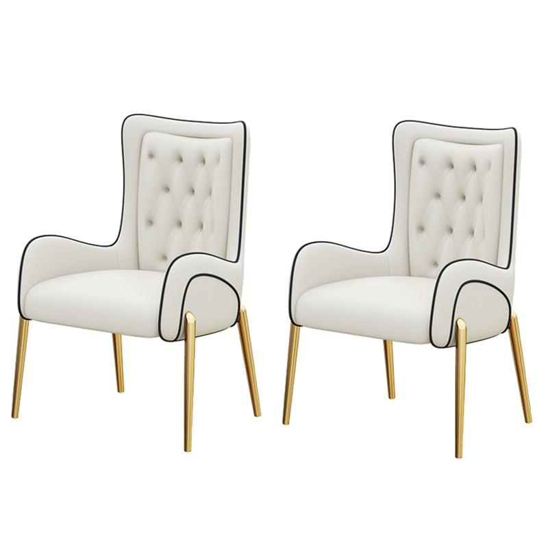 Glam 1/2 Pieces Dining Set Sintered Stone Dining Furniture for Home Use 2 Beige Chairs Clearhalo 'Dining Room Sets' 'Dining Tables & Seating' 'dining_room_set' 'furn' 'furn_dining_room_set' 'Furniture' 'furniture_dining_room_set' 'Kitchen & Dining Furniture' 'kitchen&dining_furn' 'kitchen' 4458640