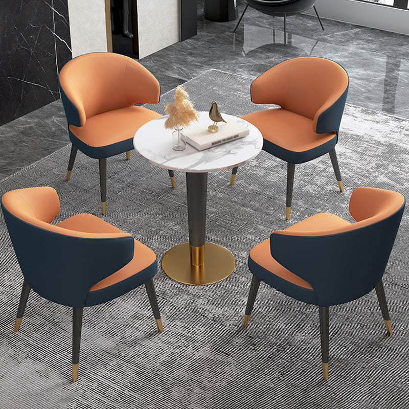 1/5 Pcs Metal Scandinavian Dining Room Set with Round Table Dinette Set Clearhalo 'Dining Room Sets' 'Dining Tables & Seating' 'dining_room_set' 'furn' 'furn_dining_room_set' 'Furniture' 'furniture_dining_room_set' 'Kitchen & Dining Furniture' 'kitchen&dining_furn' 'kitchen' 4458649