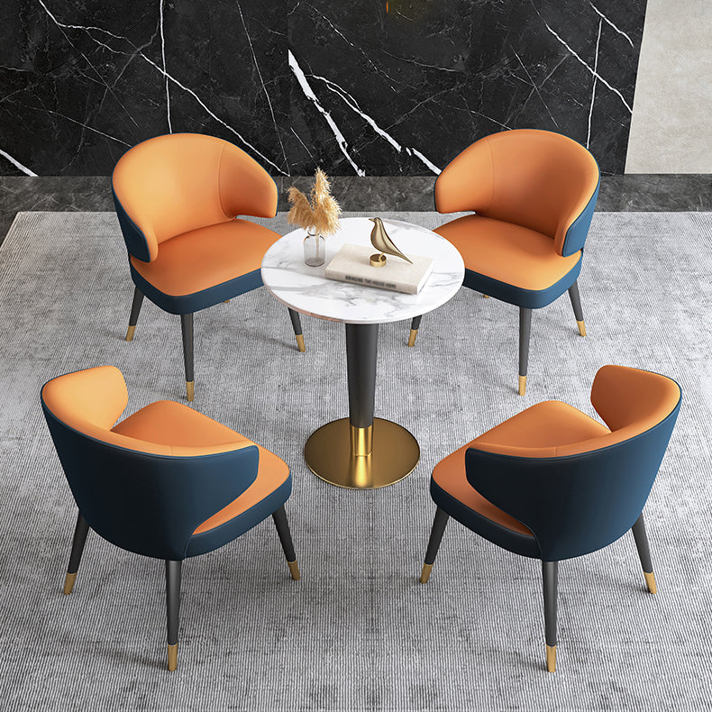 1/5 Pcs Metal Scandinavian Dining Room Set with Round Table Dinette Set Clearhalo 'Dining Room Sets' 'Dining Tables & Seating' 'dining_room_set' 'furn' 'furn_dining_room_set' 'Furniture' 'furniture_dining_room_set' 'Kitchen & Dining Furniture' 'kitchen&dining_furn' 'kitchen' 4458661