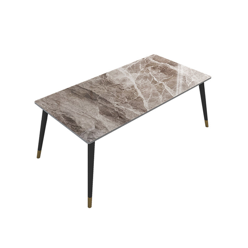 Modern 1/2/5/7 Pieces Grey Dining Set Sintered Stone Dining Table with Leather Chairs Clearhalo 'Dining Room Sets' 'Dining Tables & Seating' 'dining_room_set' 'furn' 'furn_dining_room_set' 'Furniture' 'furniture_dining_room_set' 'Kitchen & Dining Furniture' 'kitchen&dining_furn' 'kitchen' 4458670