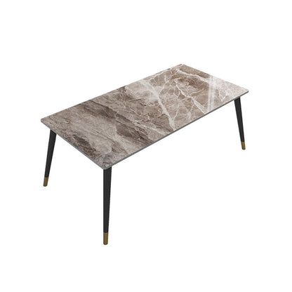 Modern 1/2/5/7 Pieces Grey Dining Set Sintered Stone Dining Table with Leather Chairs Clearhalo 'Dining Room Sets' 'Dining Tables & Seating' 'dining_room_set' 'furn' 'furn_dining_room_set' 'Furniture' 'furniture_dining_room_set' 'Kitchen & Dining Furniture' 'kitchen&dining_furn' 'kitchen' 4458670