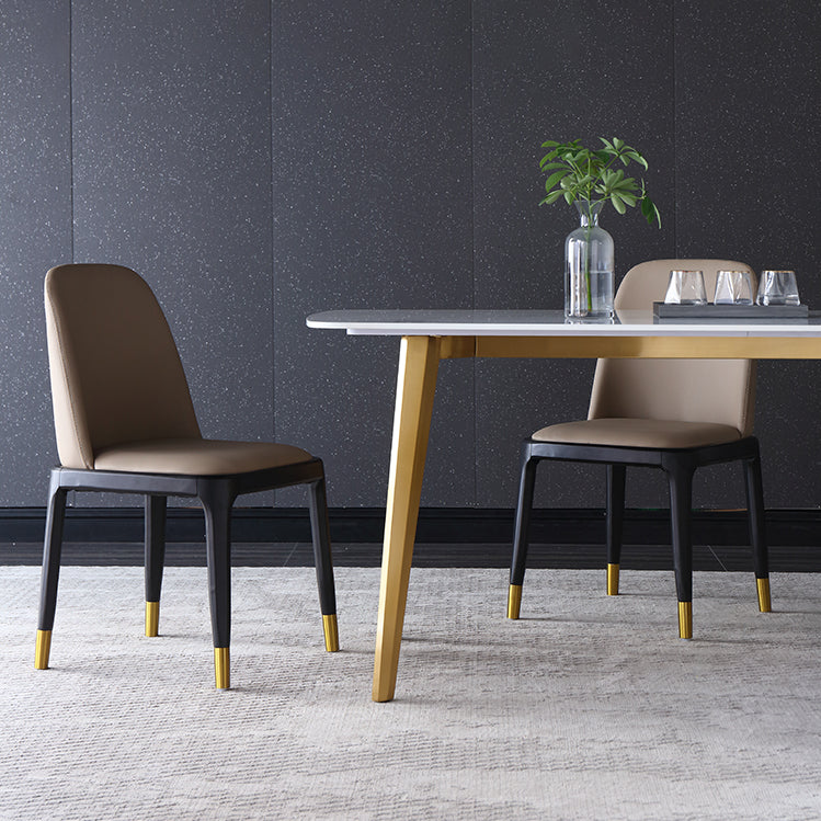 1/4/5/7 Pcs Metal Glam Dining Room Set with Rectangle Table Dining Set Clearhalo 'Dining Room Sets' 'Dining Tables & Seating' 'dining_room_set' 'furn' 'furn_dining_room_set' 'Furniture' 'furniture_dining_room_set' 'Kitchen & Dining Furniture' 'kitchen&dining_furn' 'kitchen' 4458699