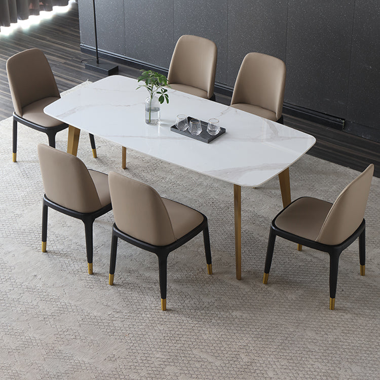 1/4/5/7 Pcs Metal Glam Dining Room Set with Rectangle Table Dining Set Clearhalo 'Dining Room Sets' 'Dining Tables & Seating' 'dining_room_set' 'furn' 'furn_dining_room_set' 'Furniture' 'furniture_dining_room_set' 'Kitchen & Dining Furniture' 'kitchen&dining_furn' 'kitchen' 4458700