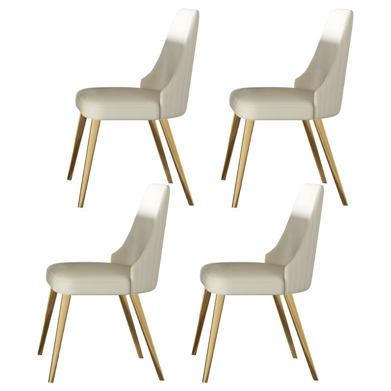 1/4/5/7 Pieces Luxury Dining Set Sintered Stone Dining Furniture with Leather Chairs 4 White Chairs Clearhalo 'Dining Room Sets' 'Dining Tables & Seating' 'dining_room_set' 'furn' 'furn_dining_room_set' 'Furniture' 'furniture_dining_room_set' 'Kitchen & Dining Furniture' 'kitchen&dining_furn' 'kitchen' 4458707