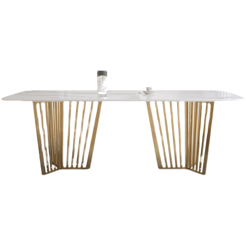 1/4/5/7 Pieces Luxury Dining Set Sintered Stone Dining Furniture with Leather Chairs Clearhalo 'Dining Room Sets' 'Dining Tables & Seating' 'dining_room_set' 'furn' 'furn_dining_room_set' 'Furniture' 'furniture_dining_room_set' 'Kitchen & Dining Furniture' 'kitchen&dining_furn' 'kitchen' 4458711