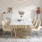 1/4/5/7 Pieces Luxury Dining Set Sintered Stone Dining Furniture with Leather Chairs Clearhalo 'Dining Room Sets' 'Dining Tables & Seating' 'dining_room_set' 'furn' 'furn_dining_room_set' 'Furniture' 'furniture_dining_room_set' 'Kitchen & Dining Furniture' 'kitchen&dining_furn' 'kitchen' 4458717