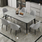 Glam 1/3/5/7 Pieces Dining Set Sintered Stone Dining Table for Home Use Clearhalo 'Dining Room Sets' 'Dining Tables & Seating' 'dining_room_set' 'furn' 'furn_dining_room_set' 'Furniture' 'furniture_dining_room_set' 'Kitchen & Dining Furniture' 'kitchen&dining_furn' 'kitchen' 4458724