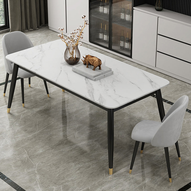 Glam 1/3/5/7 Pieces Dining Set Sintered Stone Dining Table for Home Use 3 Pieces: Table, 2 Chairs Clearhalo 'Dining Room Sets' 'Dining Tables & Seating' 'dining_room_set' 'furn' 'furn_dining_room_set' 'Furniture' 'furniture_dining_room_set' 'Kitchen & Dining Furniture' 'kitchen&dining_furn' 'kitchen' 4458725