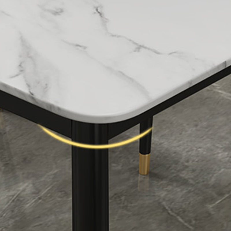 Glam 1/3/5/7 Pieces Dining Set Sintered Stone Dining Table for Home Use Clearhalo 'Dining Room Sets' 'Dining Tables & Seating' 'dining_room_set' 'furn' 'furn_dining_room_set' 'Furniture' 'furniture_dining_room_set' 'Kitchen & Dining Furniture' 'kitchen&dining_furn' 'kitchen' 4458729