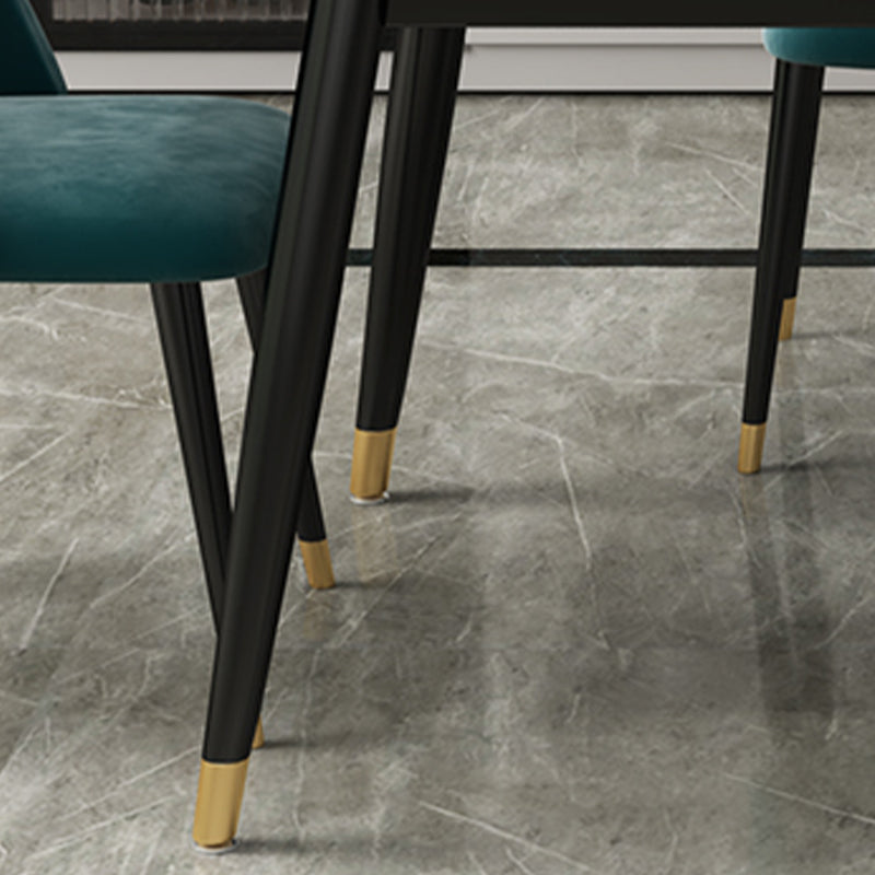 Glam 1/3/5/7 Pieces Dining Set Sintered Stone Dining Table for Home Use Clearhalo 'Dining Room Sets' 'Dining Tables & Seating' 'dining_room_set' 'furn' 'furn_dining_room_set' 'Furniture' 'furniture_dining_room_set' 'Kitchen & Dining Furniture' 'kitchen&dining_furn' 'kitchen' 4458731