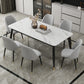 Glam 1/3/5/7 Pieces Dining Set Sintered Stone Dining Table for Home Use 7 Pieces: Table, 6 Chairs Clearhalo 'Dining Room Sets' 'Dining Tables & Seating' 'dining_room_set' 'furn' 'furn_dining_room_set' 'Furniture' 'furniture_dining_room_set' 'Kitchen & Dining Furniture' 'kitchen&dining_furn' 'kitchen' 4458737