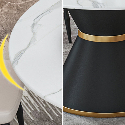 1/2/7/9 Pcs Metal Contemporary Dining Room Set with Round Table Dinette Set Clearhalo 'Dining Room Sets' 'Dining Tables & Seating' 'dining_room_set' 'furn' 'furn_dining_room_set' 'Furniture' 'furniture_dining_room_set' 'Kitchen & Dining Furniture' 'kitchen&dining_furn' 'kitchen' 4458755