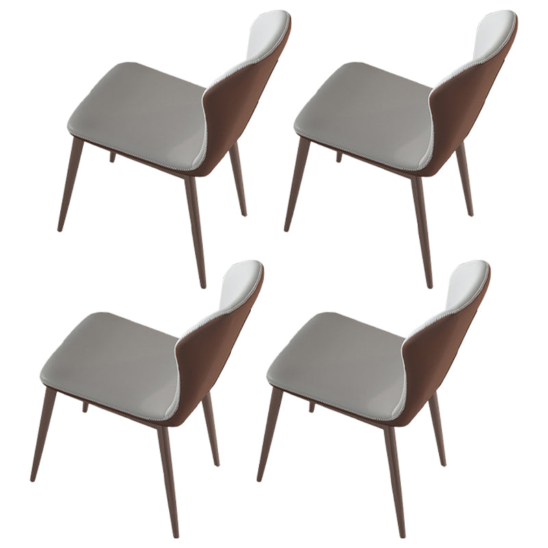 Nordic 1/4/5/7 Pieces Dining Set Sintered Stone Dining Table with Leather Chairs 4 White Chairs Clearhalo 'Dining Room Sets' 'Dining Tables & Seating' 'dining_room_set' 'furn' 'furn_dining_room_set' 'Furniture' 'furniture_dining_room_set' 'Kitchen & Dining Furniture' 'kitchen&dining_furn' 'kitchen' 4458773