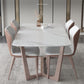 Nordic 1/4/5/7 Pieces Dining Set Sintered Stone Dining Table with Leather Chairs 5 Pieces: Table, 4 Chairs Clearhalo 'Dining Room Sets' 'Dining Tables & Seating' 'dining_room_set' 'furn' 'furn_dining_room_set' 'Furniture' 'furniture_dining_room_set' 'Kitchen & Dining Furniture' 'kitchen&dining_furn' 'kitchen' 4458774