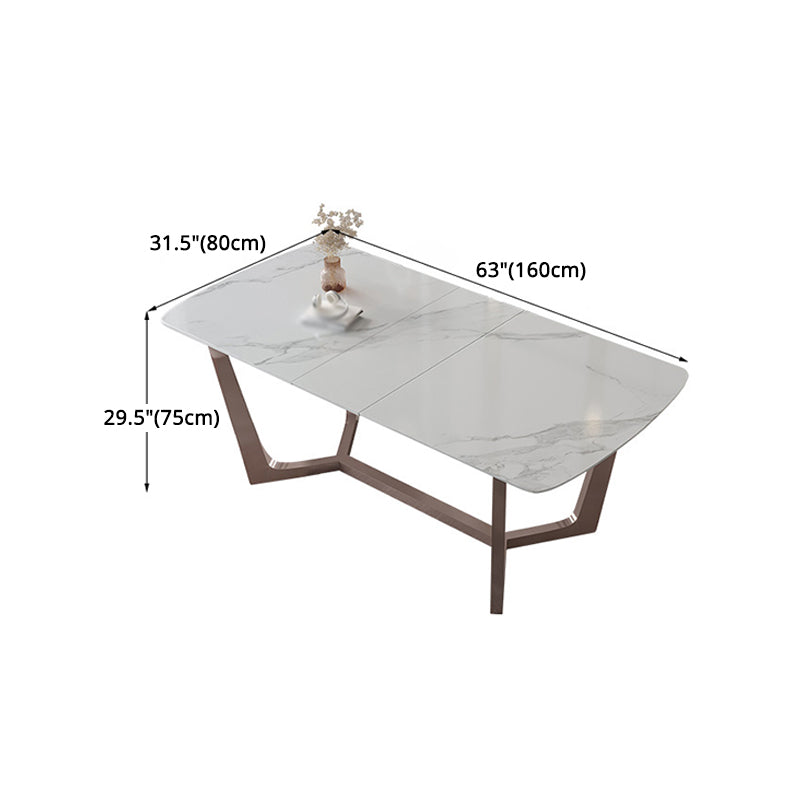 Nordic 1/4/5/7 Pieces Dining Set Sintered Stone Dining Table with Leather Chairs Clearhalo 'Dining Room Sets' 'Dining Tables & Seating' 'dining_room_set' 'furn' 'furn_dining_room_set' 'Furniture' 'furniture_dining_room_set' 'Kitchen & Dining Furniture' 'kitchen&dining_furn' 'kitchen' 4458784